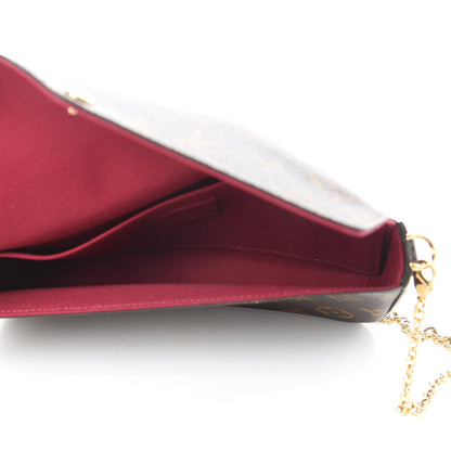 Louis Vuitton Monogram Pochette Felicie Chain Wallet Fuchsia 7 of 14