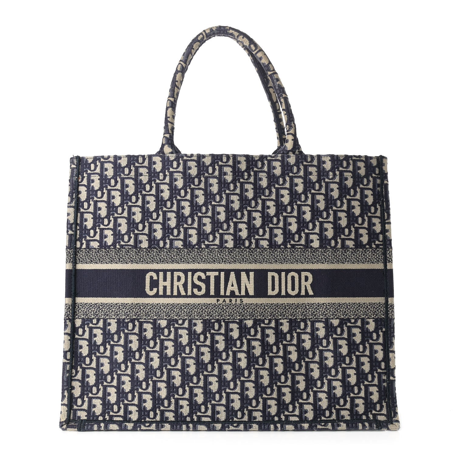 Christian Dior Oblique Large Book Tote Blue Multicolor 1 of 17