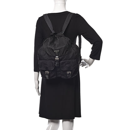 Prada Nylon Vela Medium Backpack Black 2 of 12