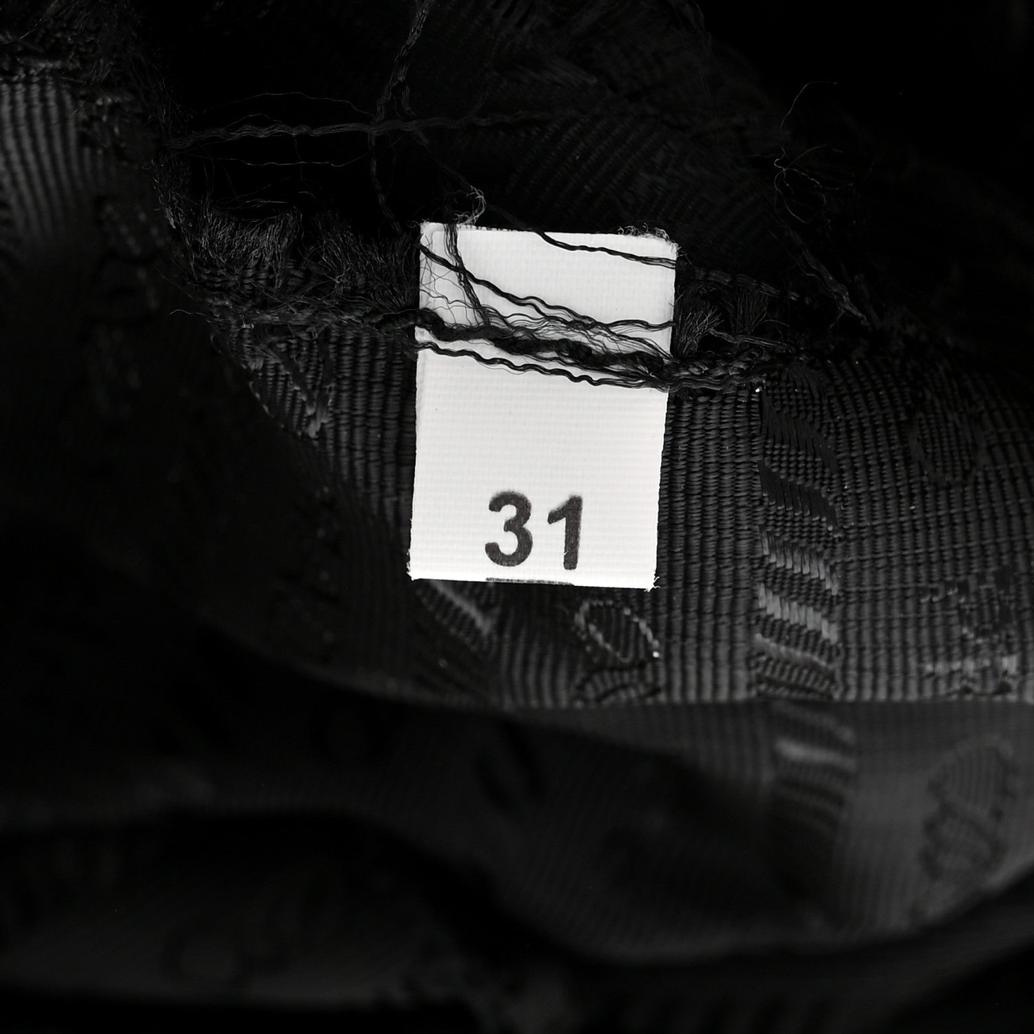 Prada Terry Cloth Tote Bag White Black 7 of 11