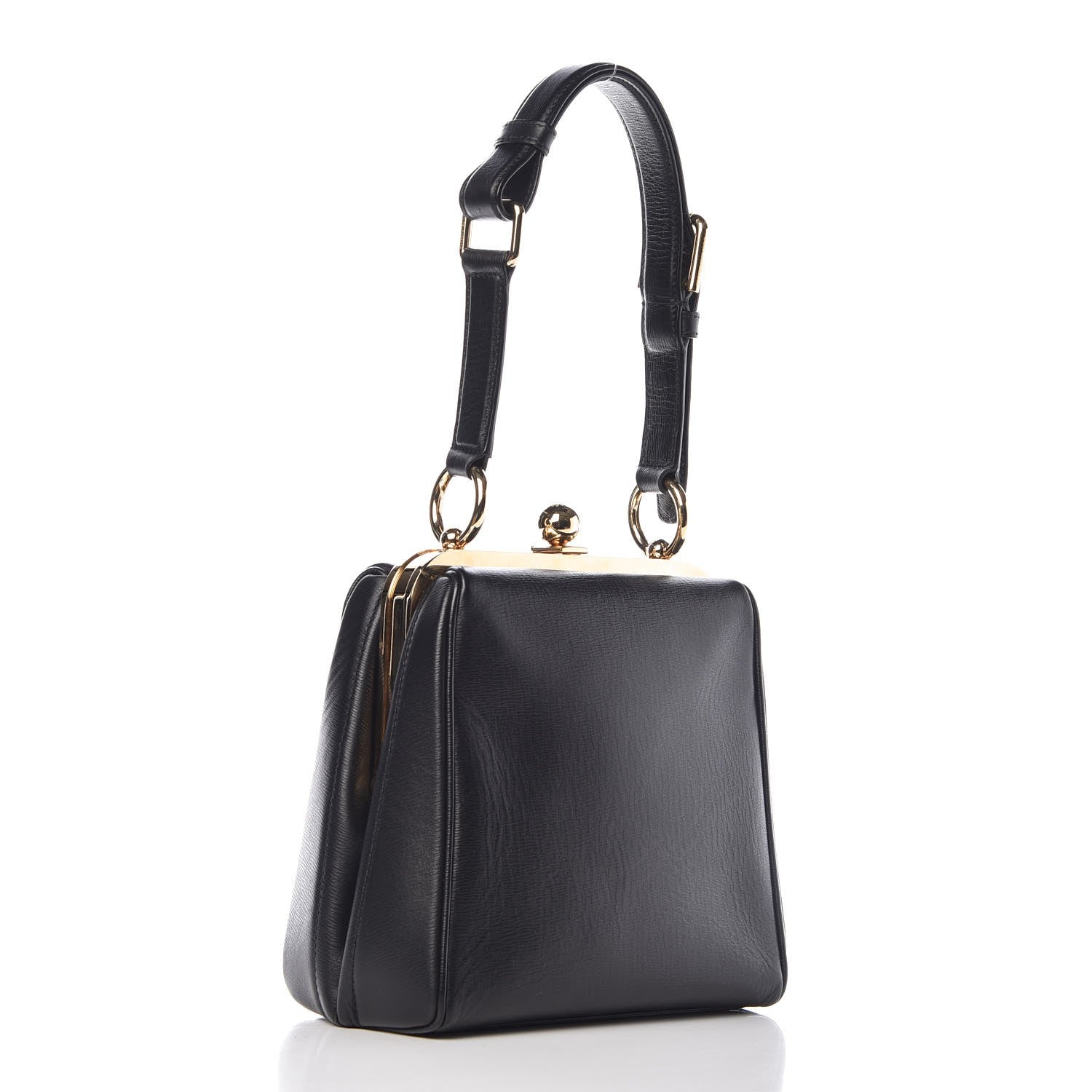 Dolce & Gabbana Calfskin Agata Shoulder Bag Black 3 of 6