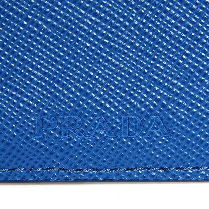 Prada Saffiano Metal Continental Flap Wallet Cobalto 8 of 10