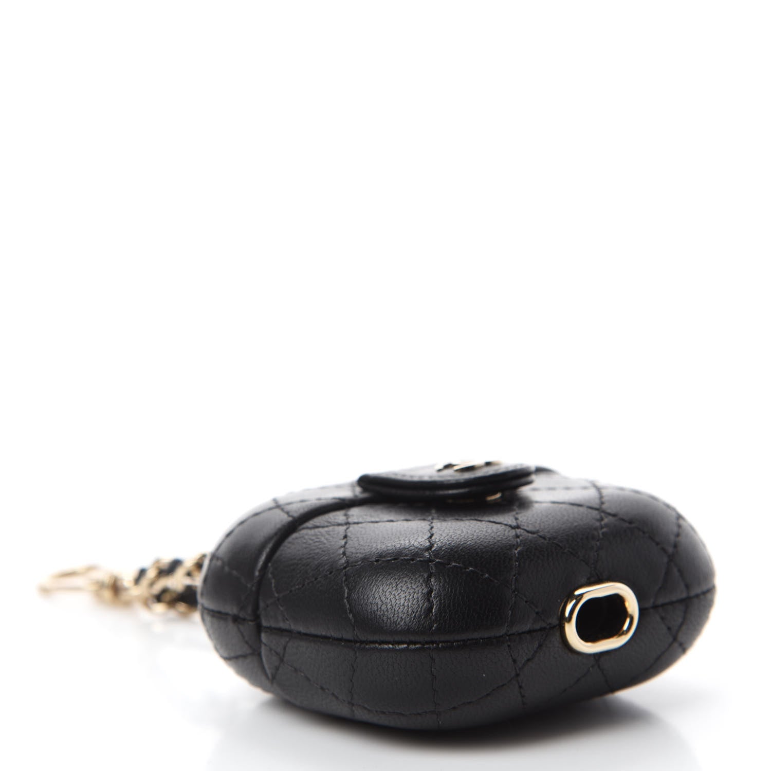 Chanel Lambskin Quilted Airpods Pro Case With Chain Black 3 of 7