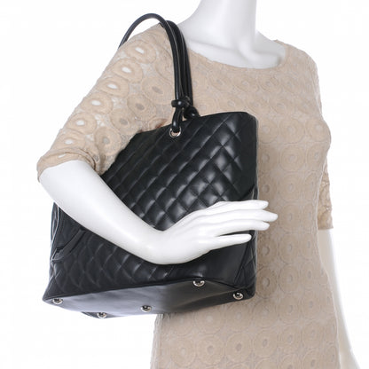 Chanel Calfskin Quilted Large Cambon Tote Black 2 of 9