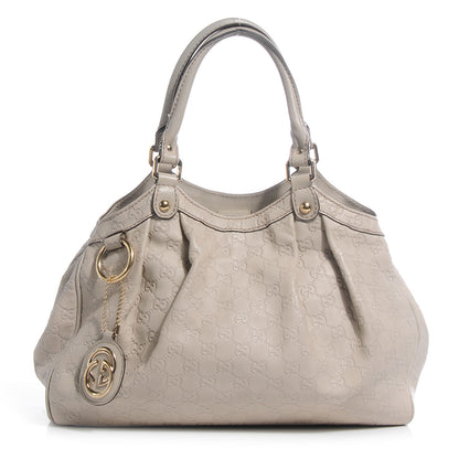 Gucci Guccissima Medium Sukey Tote Mystic White 1 of 9