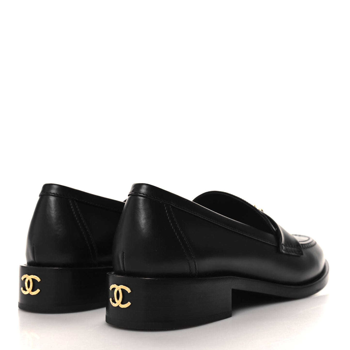 Calfskin Camellia CC Loafers 40 Black