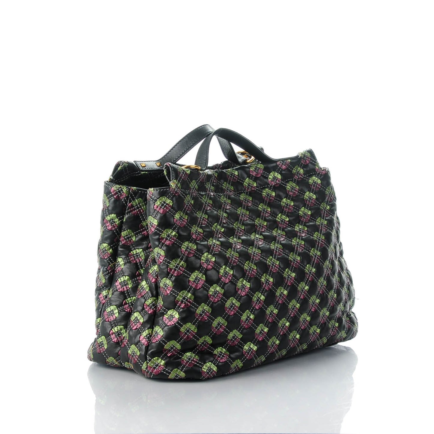 Calfskin Quilted Robert Leslie Bag Black
