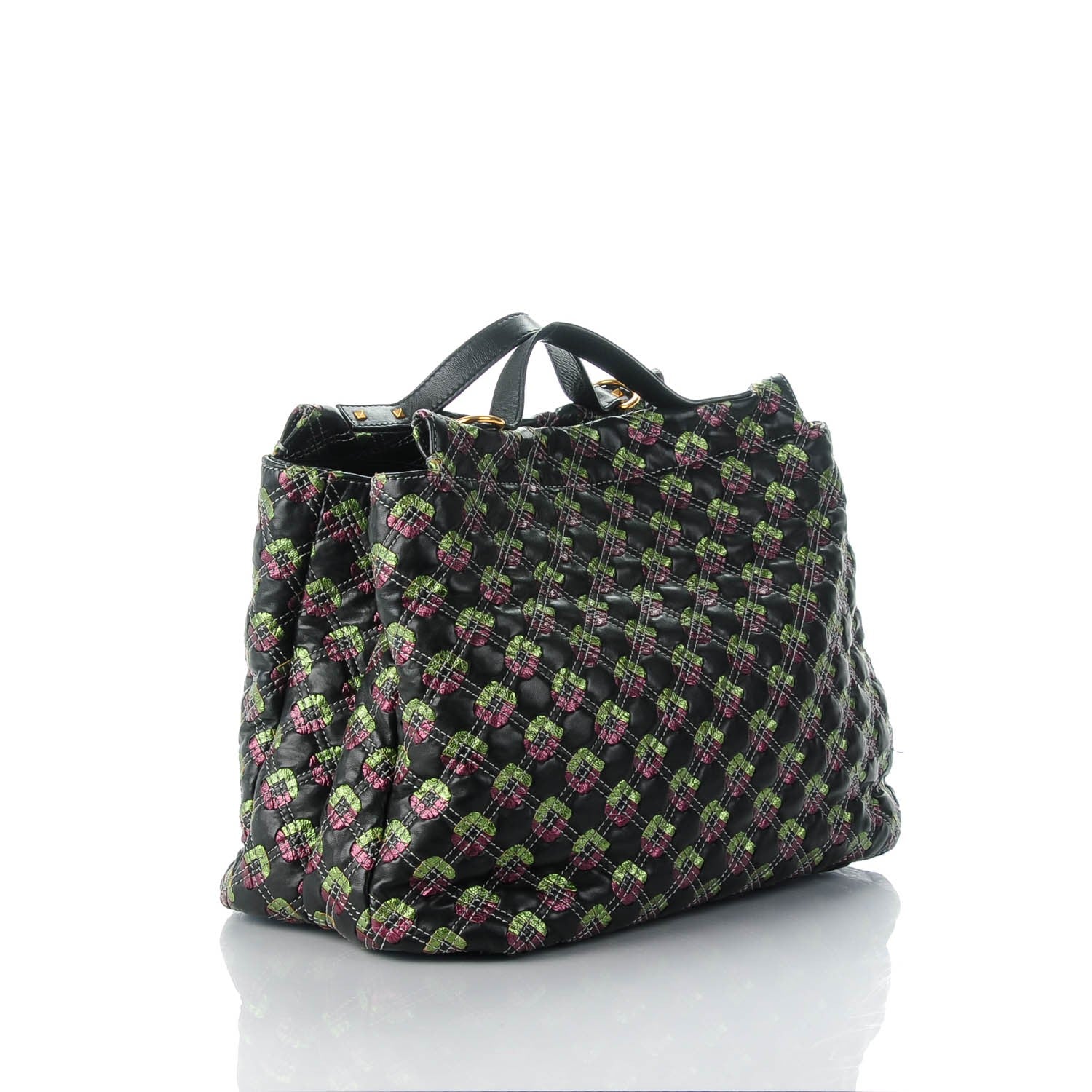 Marc Jacobs Calfskin Quilted Robert Leslie Bag Black 3 of 7