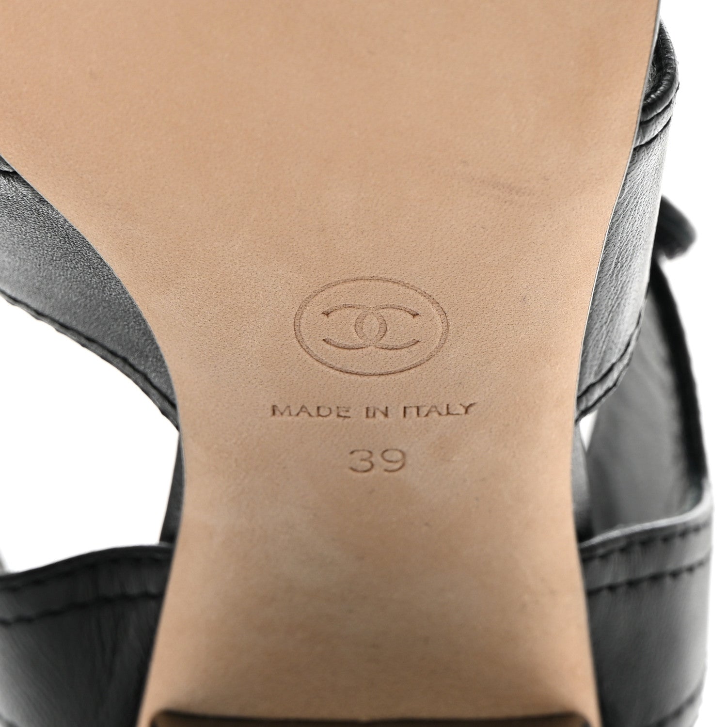 Chanel Goatskin CC Turnlock Sandals 39 Black 6 of 11