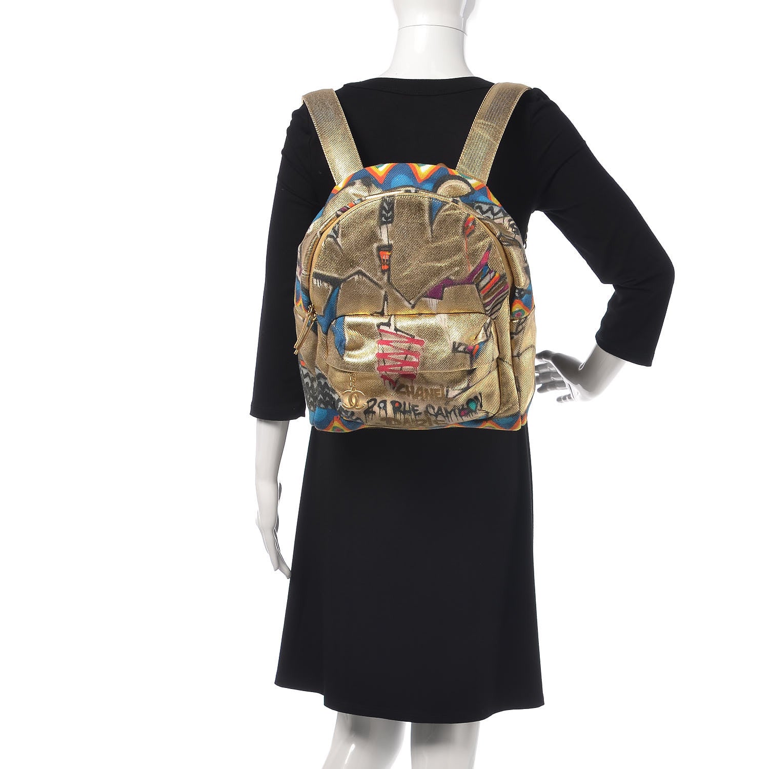 Chanel Graffiti Printed Canvas Street Spirit Backpack Multicolor 2 of 8