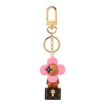 Louis Vuitton Resin Wood Vivienne Trunk VIP Bag Charm Key Holder Pink 1 of 3
