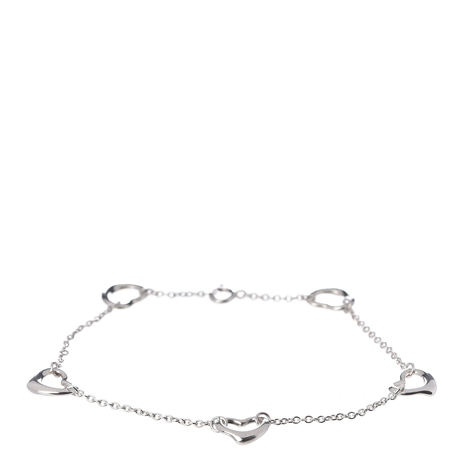 Tiffany Sterling Silver Elsa Peretti Open Heart Bracelet 3 of 4
