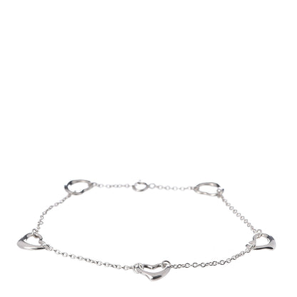 Tiffany Sterling Silver Elsa Peretti Open Heart Bracelet 3 of 4