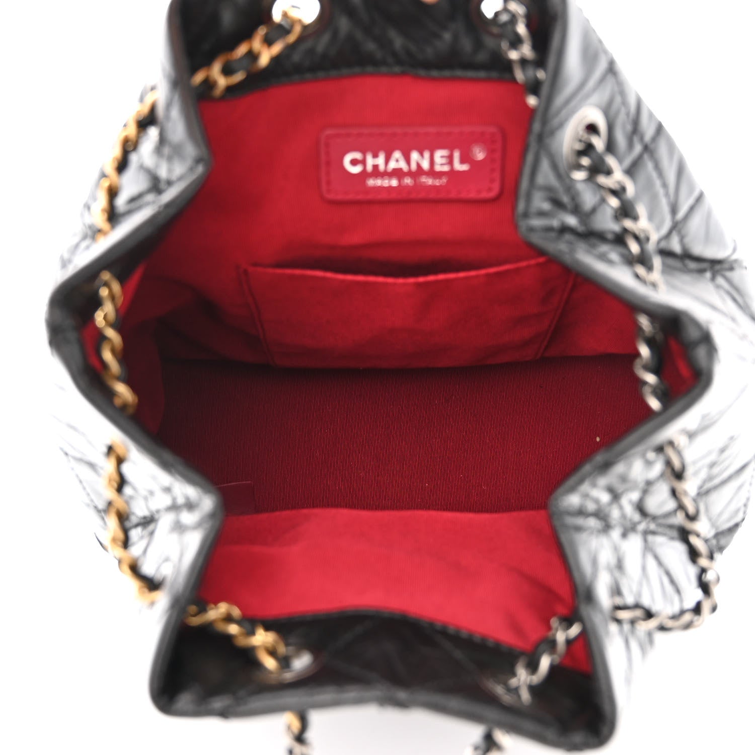 Chanel Aged Calfskin Quilted Gabrielle Backpack Black 5 of 11