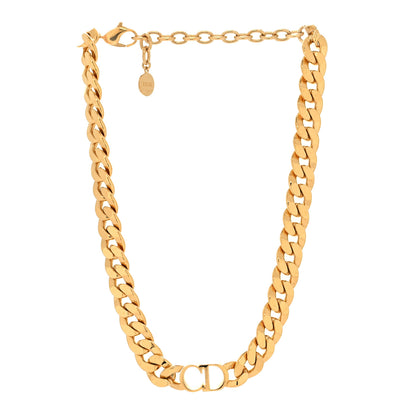 Christian Dior Metal CD Choker Necklace Gold 3 of 5