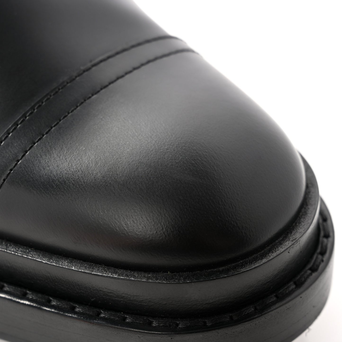 Glossed Calfskin Funk Ankle Boots 38.5 Black