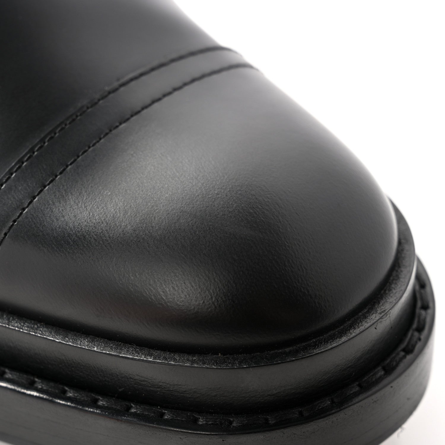 Hermes Glossed Calfskin Funk Ankle Boots 38.5 Black 10 of 10