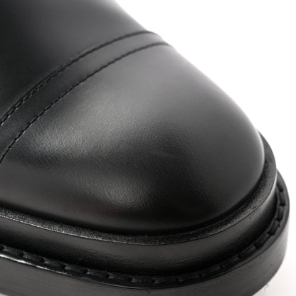 Hermes Glossed Calfskin Funk Ankle Boots 38.5 Black 10 of 10