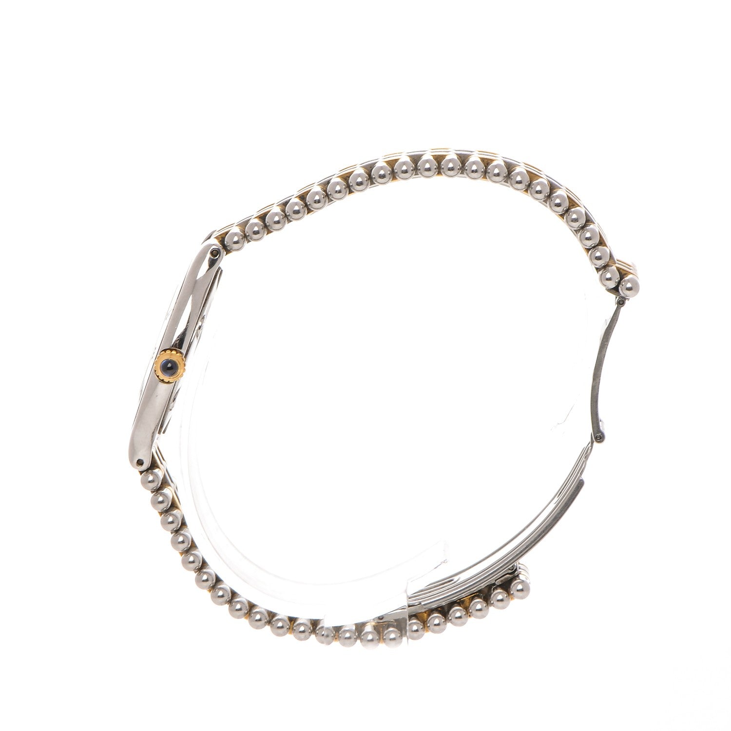 Cartier Stainless Steel 18K Yellow Gold 31mm Must De 21 Bullet Link Quartz Watch 3 of 6