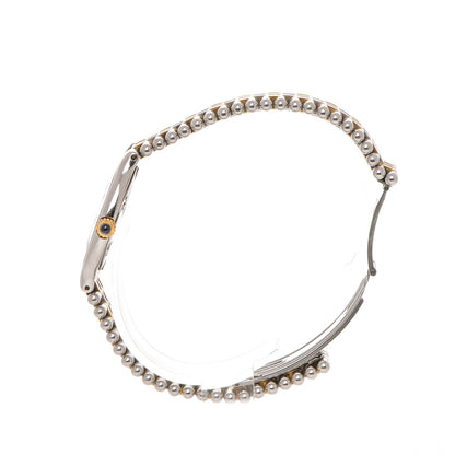 Cartier Stainless Steel 18K Yellow Gold 31mm Must De 21 Bullet Link Quartz Watch 3 of 6