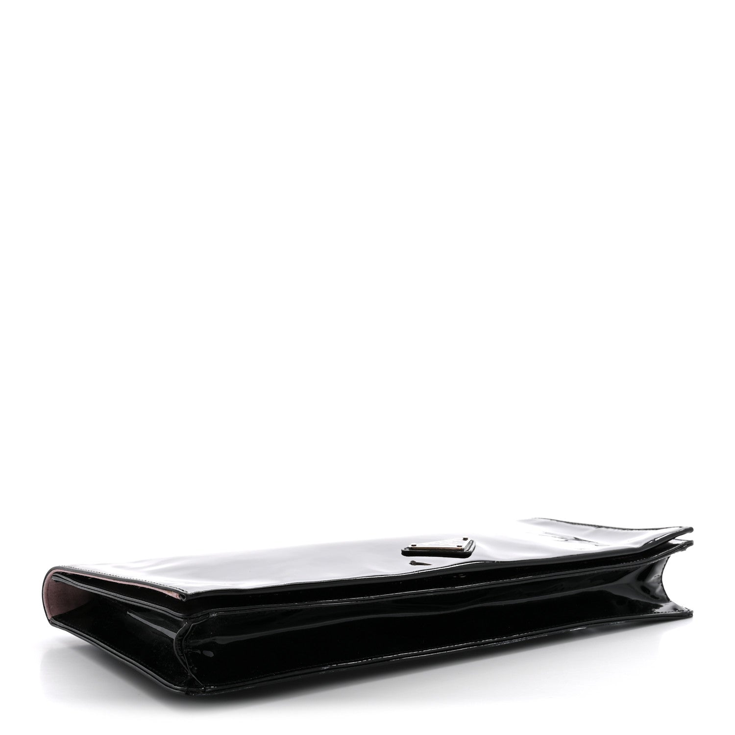 Prada Vernice Metal Clutch Black 5 of 8