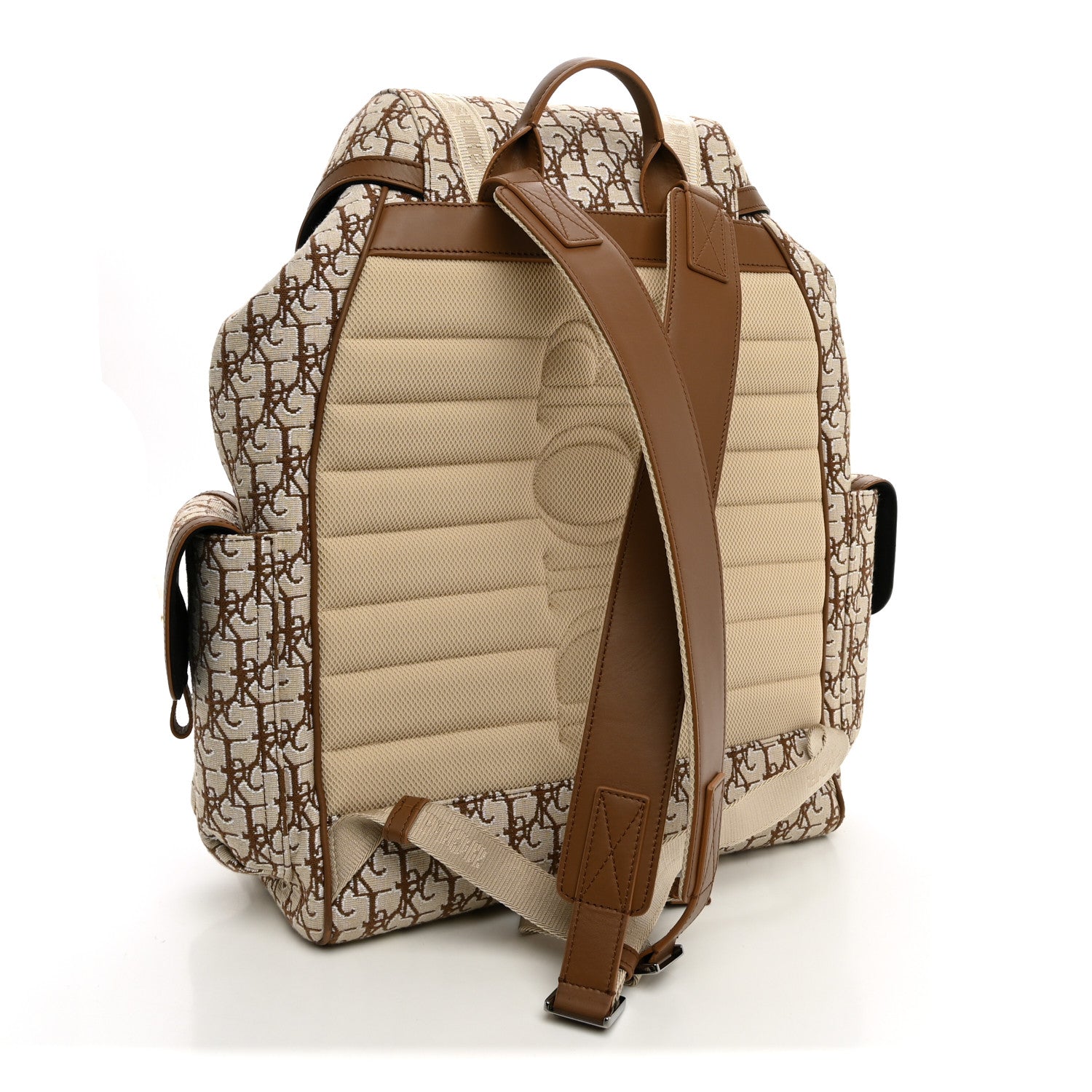 Christian Dior X CACTUS JACK Calfskin Hit The Road Logo Backpack Beige 3 of 9