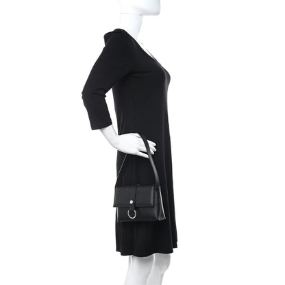 Burberry Textured Calfskin Shoulder Bag Black 2 of 12