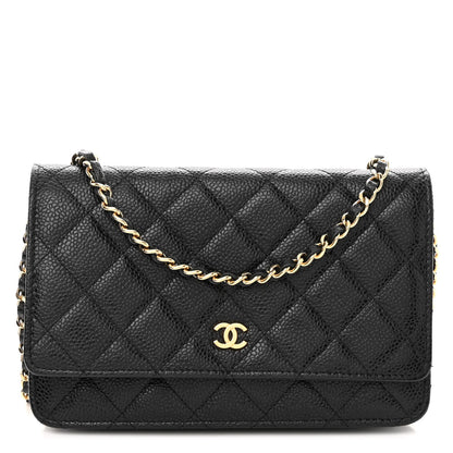 Chanel Caviar Quilted Wallet on Chain WOC Black 1 of 11
