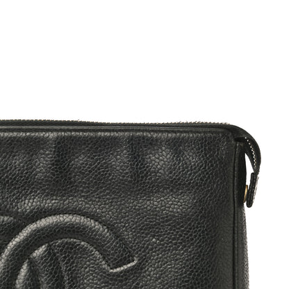 Chanel Caviar Timeless CC Cosmetic Pouch Black 20 of 20