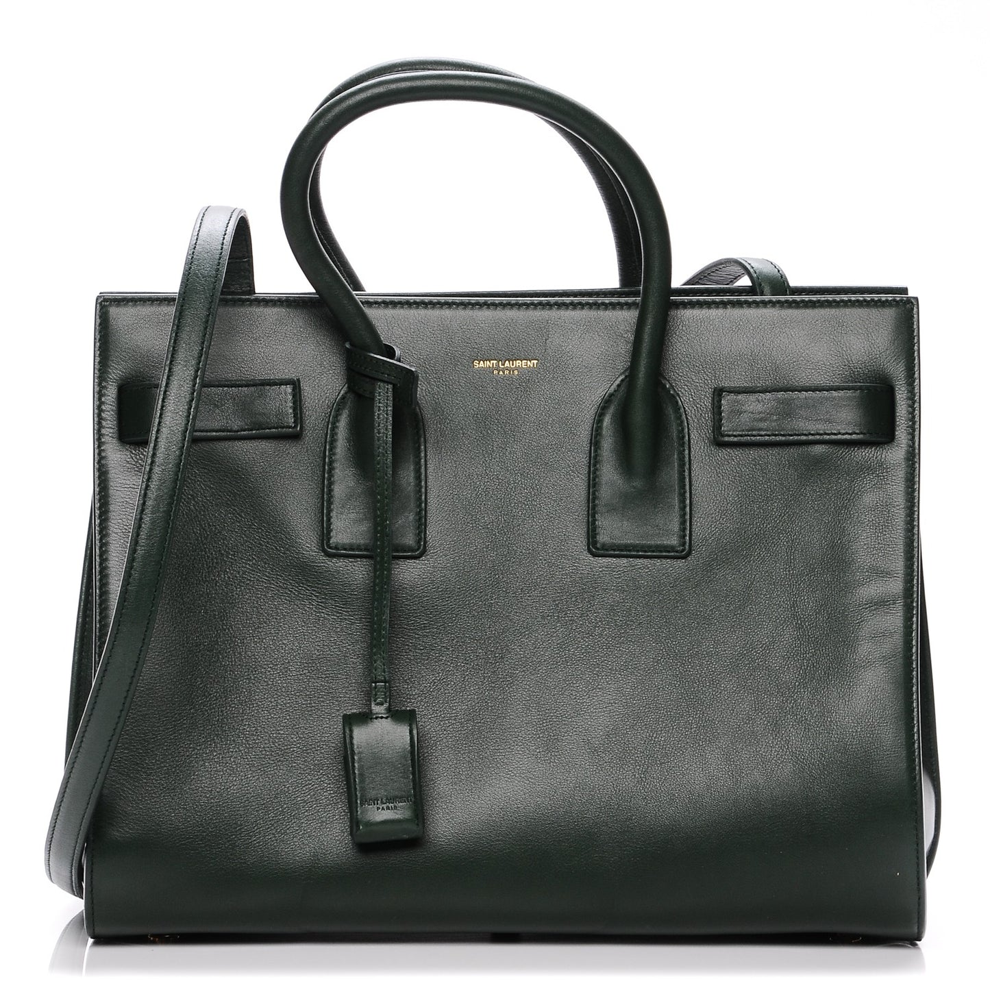 Calfskin Small Sac De Jour Dark Green