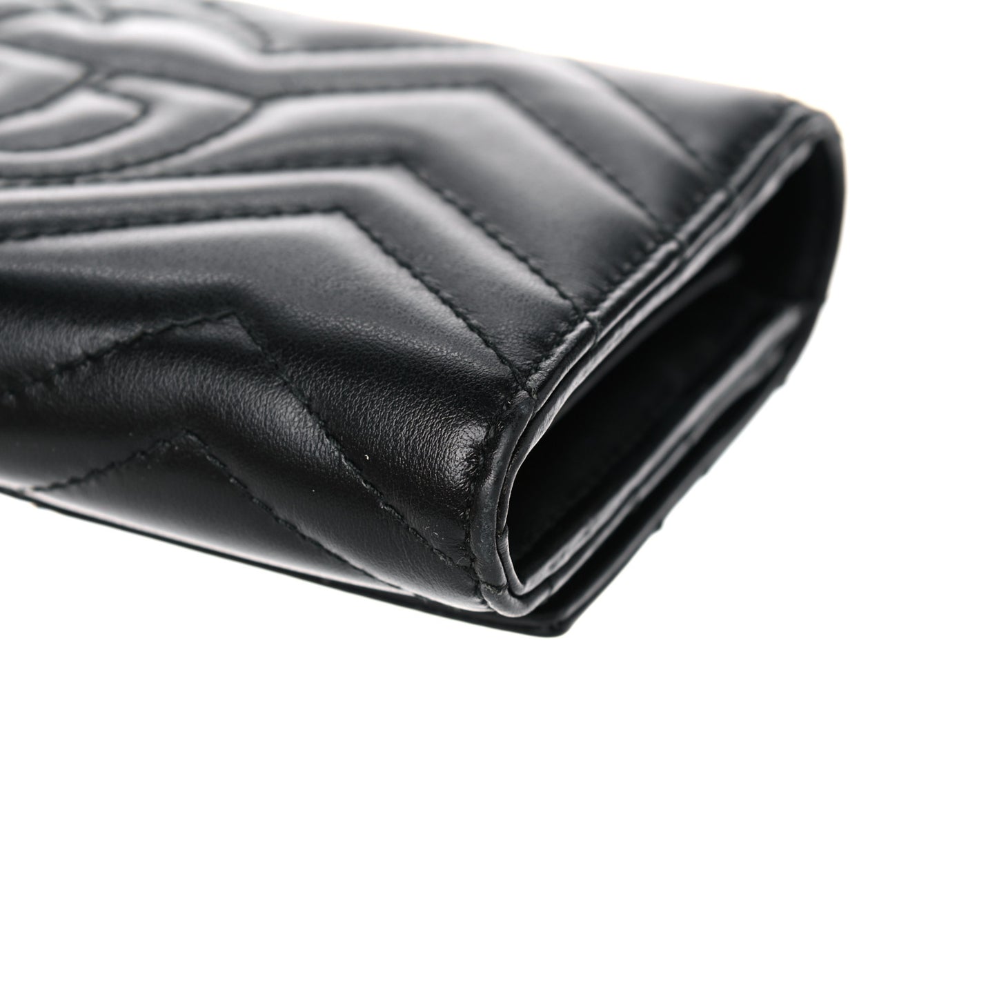 Calfskin Matelasse GG Marmont Continental Wallet Black