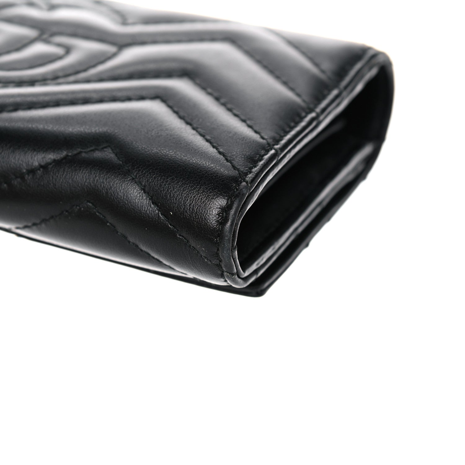Gucci Calfskin Matelasse GG Marmont Continental Wallet Black 11 of 20