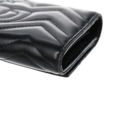 Gucci Calfskin Matelasse GG Marmont Continental Wallet Black 11 of 20