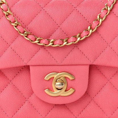 Chanel Caviar Quilted Mini Top Handle Rectangular Flap Pink 8 of 11