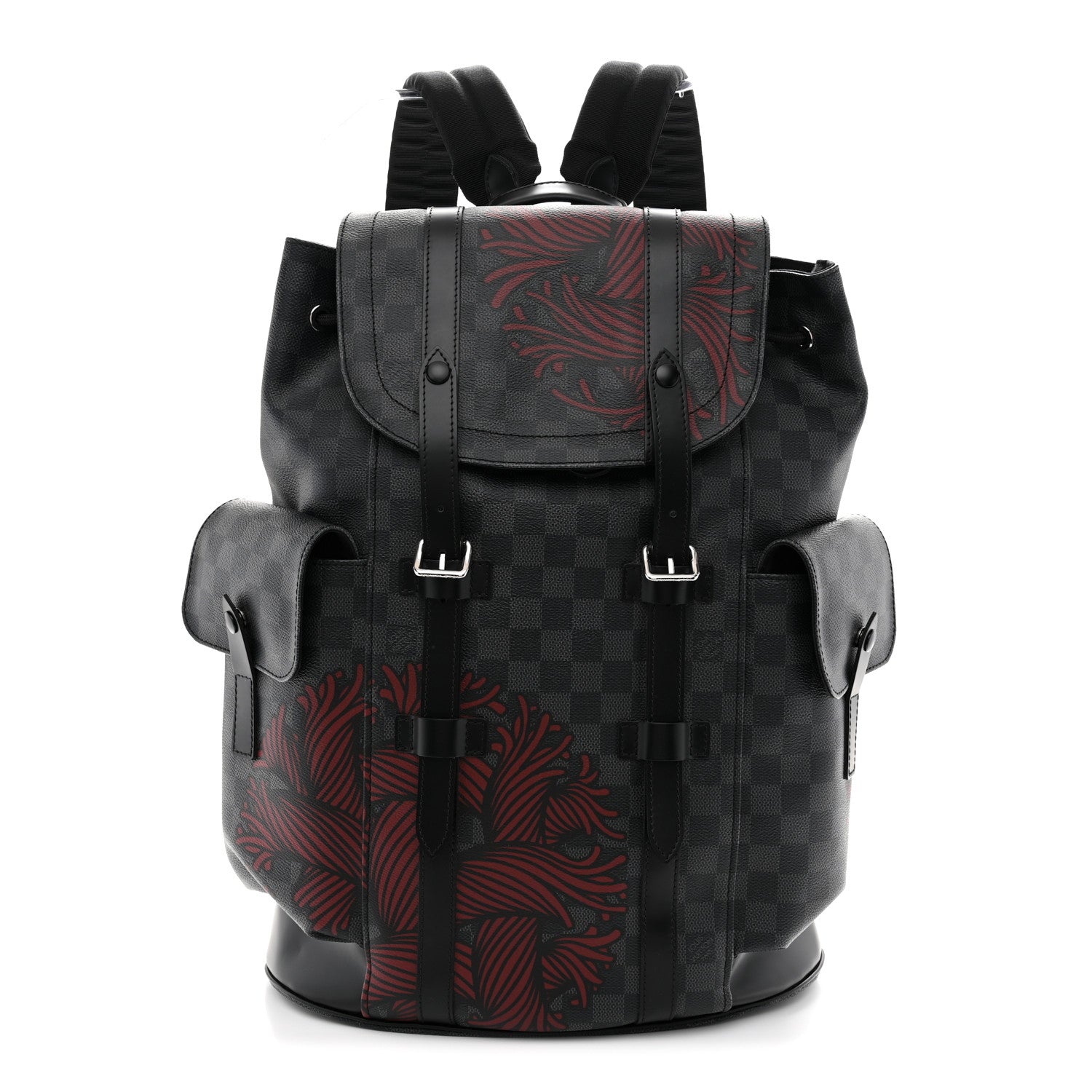 Louis Vuitton Damier Graphite LV Rope Christopher PM Backpack Red 1 of 10