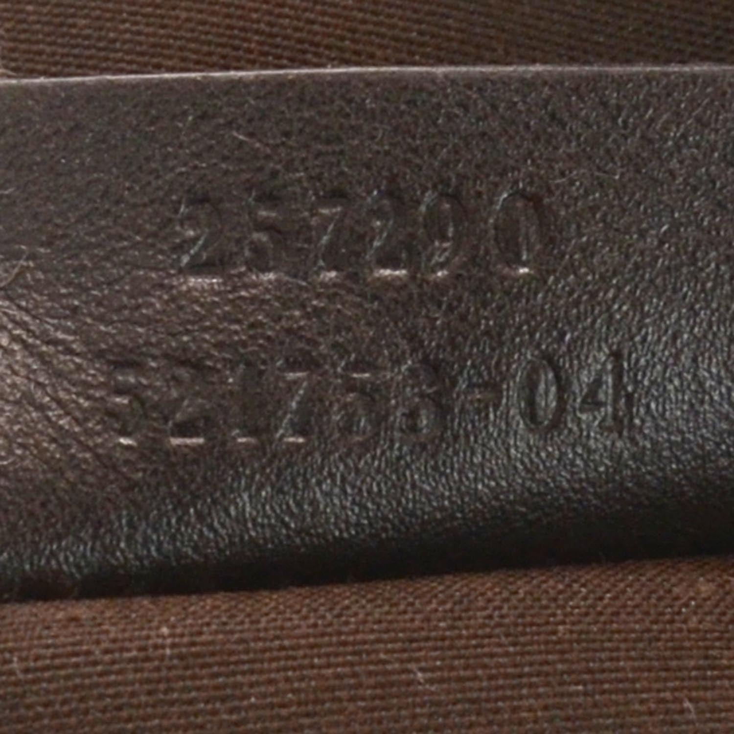 Gucci Horsebit Embossed Full Moon Tote Brown 6 of 7