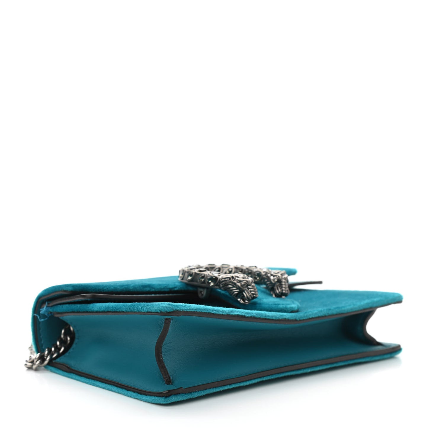 Velvet Super Mini Dionysus Shoulder Bag Pavone Cyan