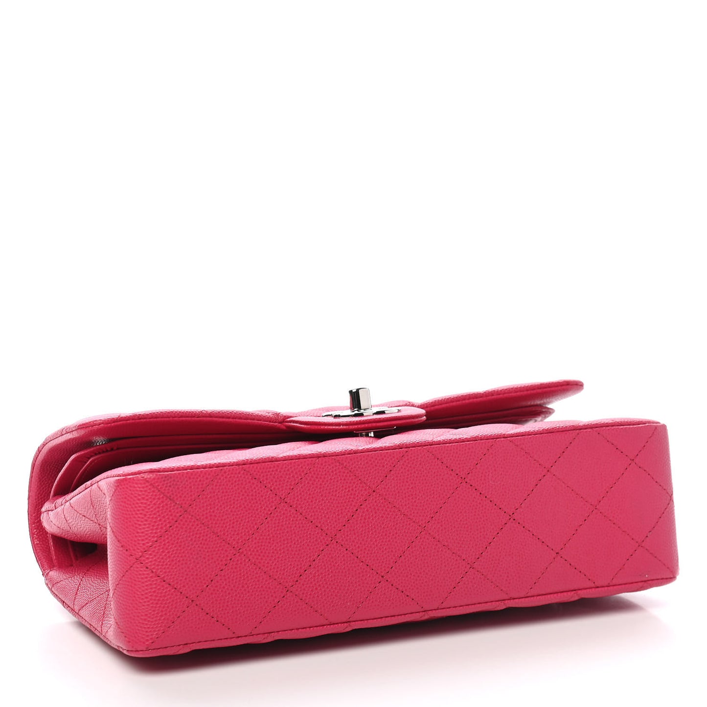 Caviar Quilted Small Double Flap Pink