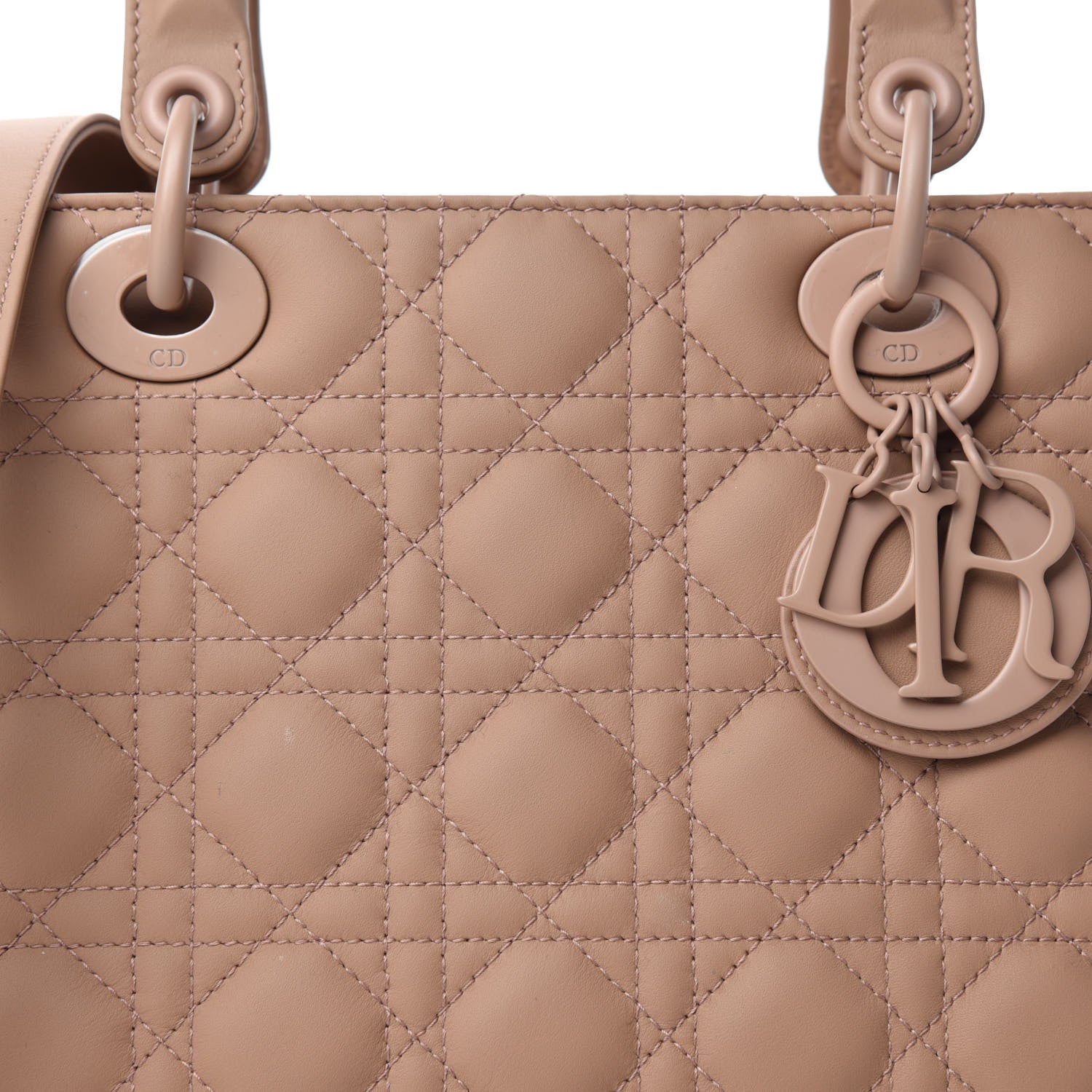 Christian Dior Ultra Matte Calfskin Cannage Medium Lady Dior Beige 10 of 10