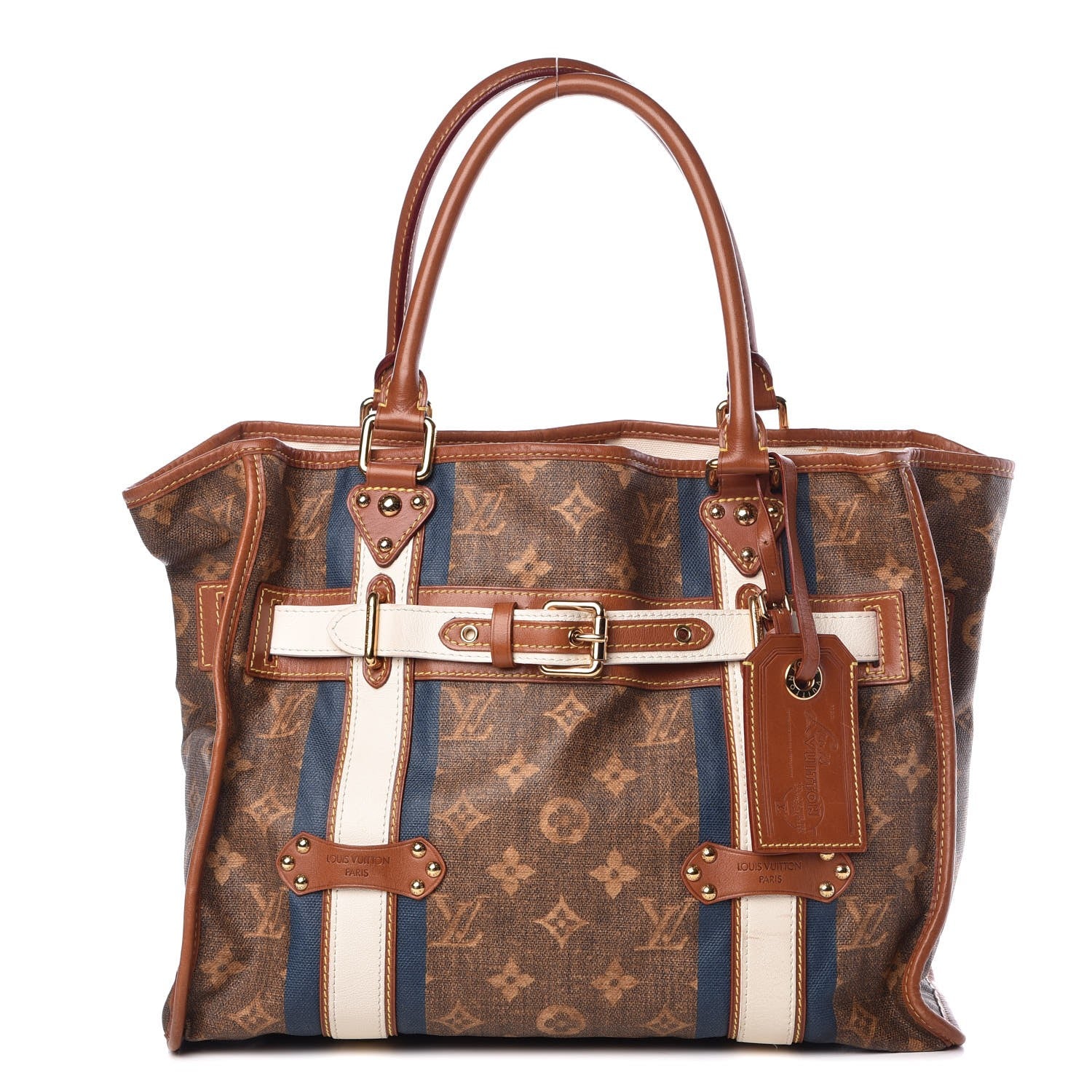 Louis Vuitton Monogram Rayures Tisse Sac GM Blue 1 of 18
