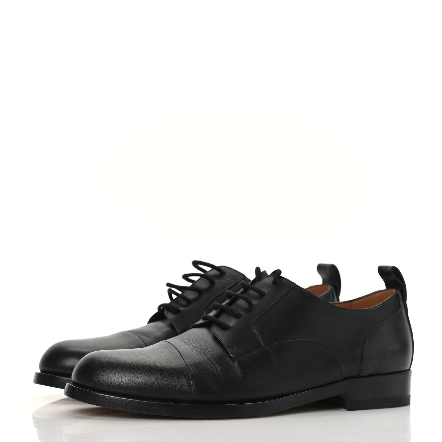 Valentino Garavani Calfskin Mens Derby Loafers 39 Black 3 of 8