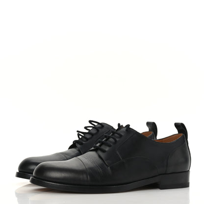 Valentino Garavani Calfskin Mens Derby Loafers 39 Black 3 of 8