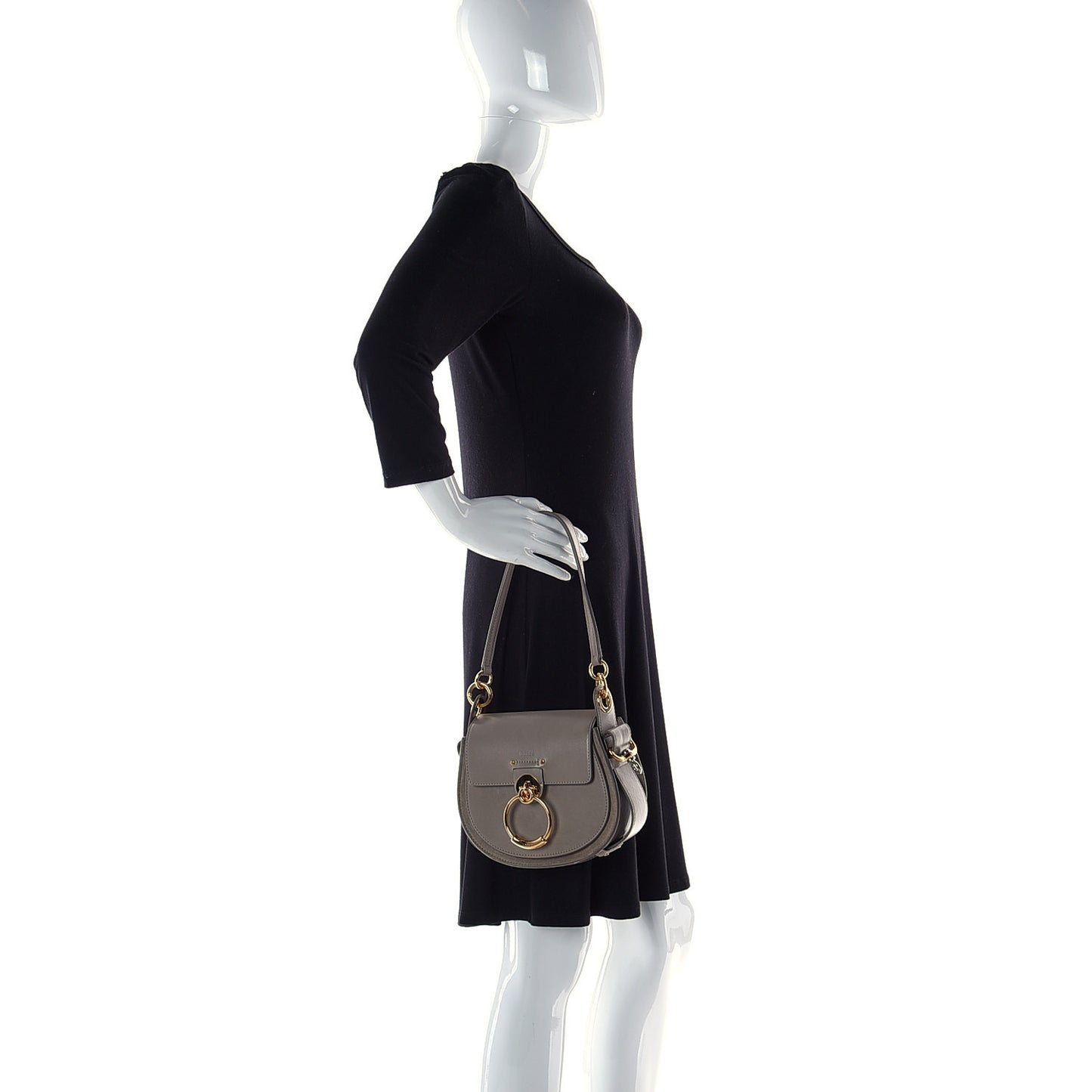 Calfskin Small Tess Bag Motty Grey
