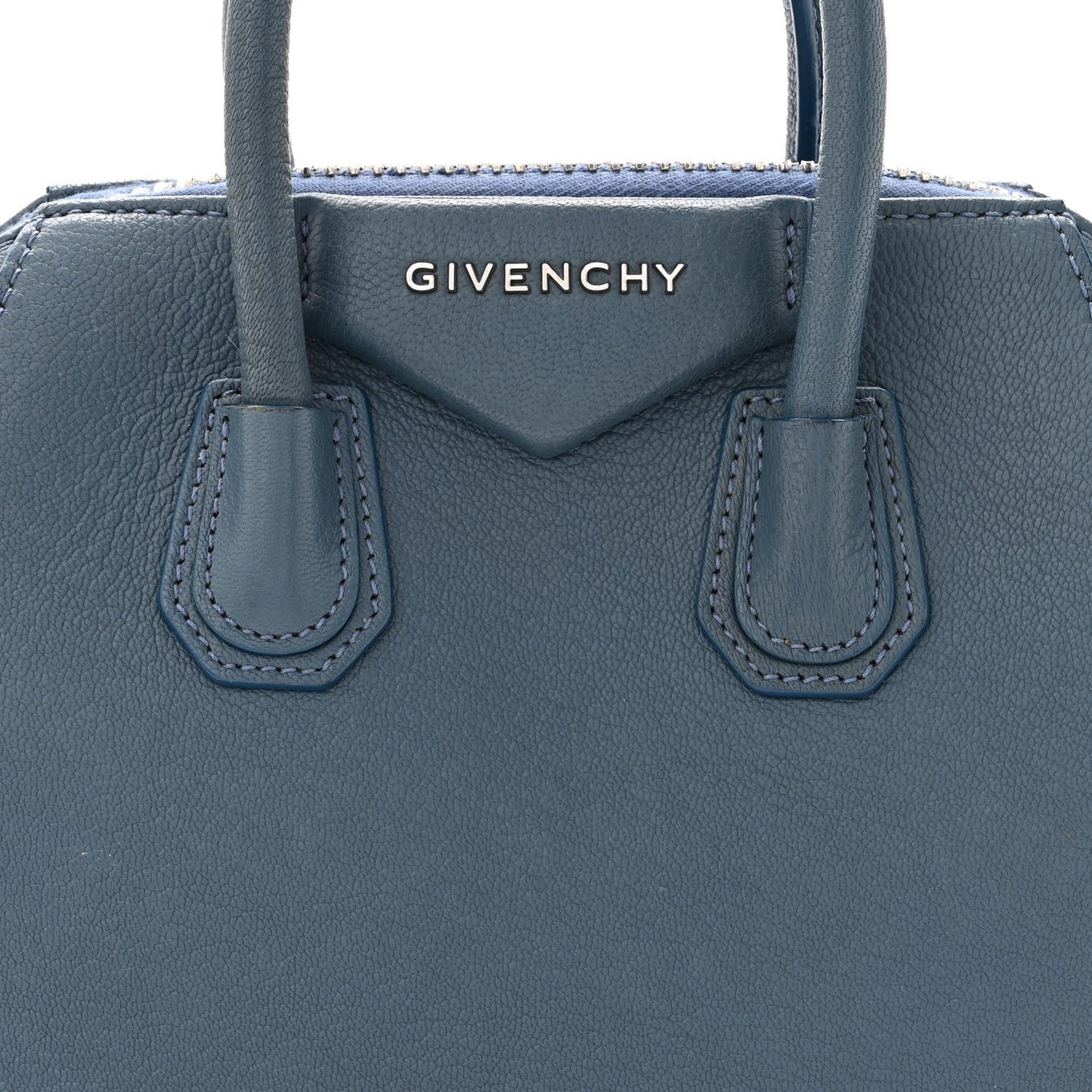 Sugar Goatskin Mini Antigona Oil Blue
