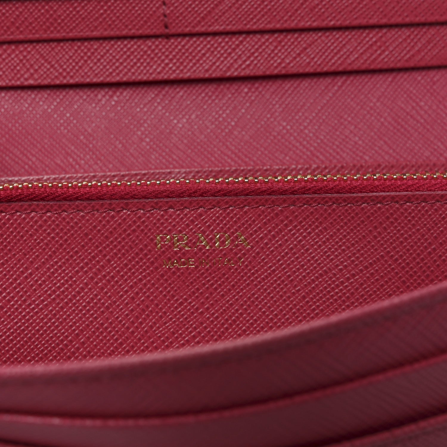 Prada Saffiano Metal Continental Flap Wallet Fragola Talco 6 of 8