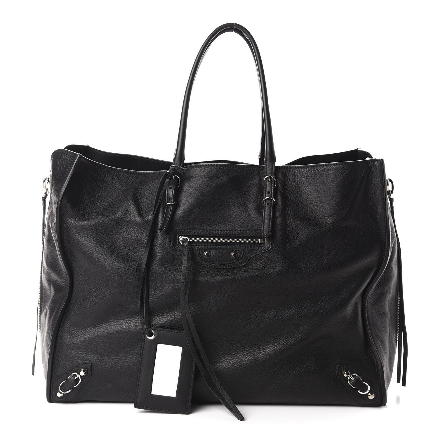 Balenciaga Supple Calfskin Papier A4 Zip Around Tote Black 1 of 10