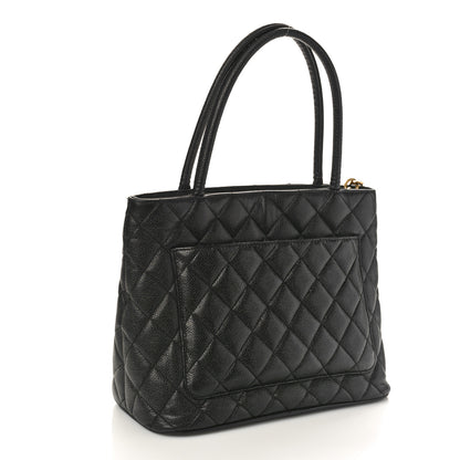 Chanel Caviar Quilted Medallion Tote Black 3 of 12