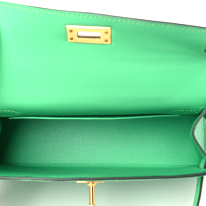 Hermes Chevre Mysore Mini Kelly Sellier 20 Vert Comics 5 of 11