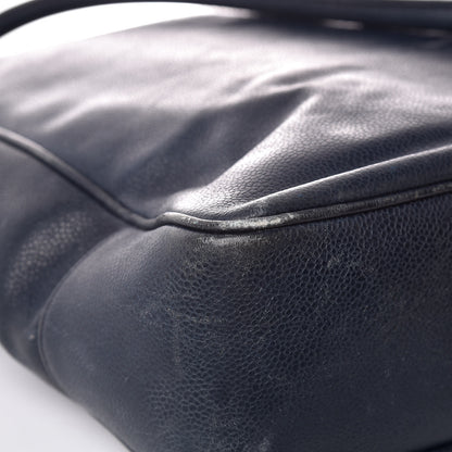 Chanel Caviar Timeless CC Shoulder Bag Navy Blue 16 of 19