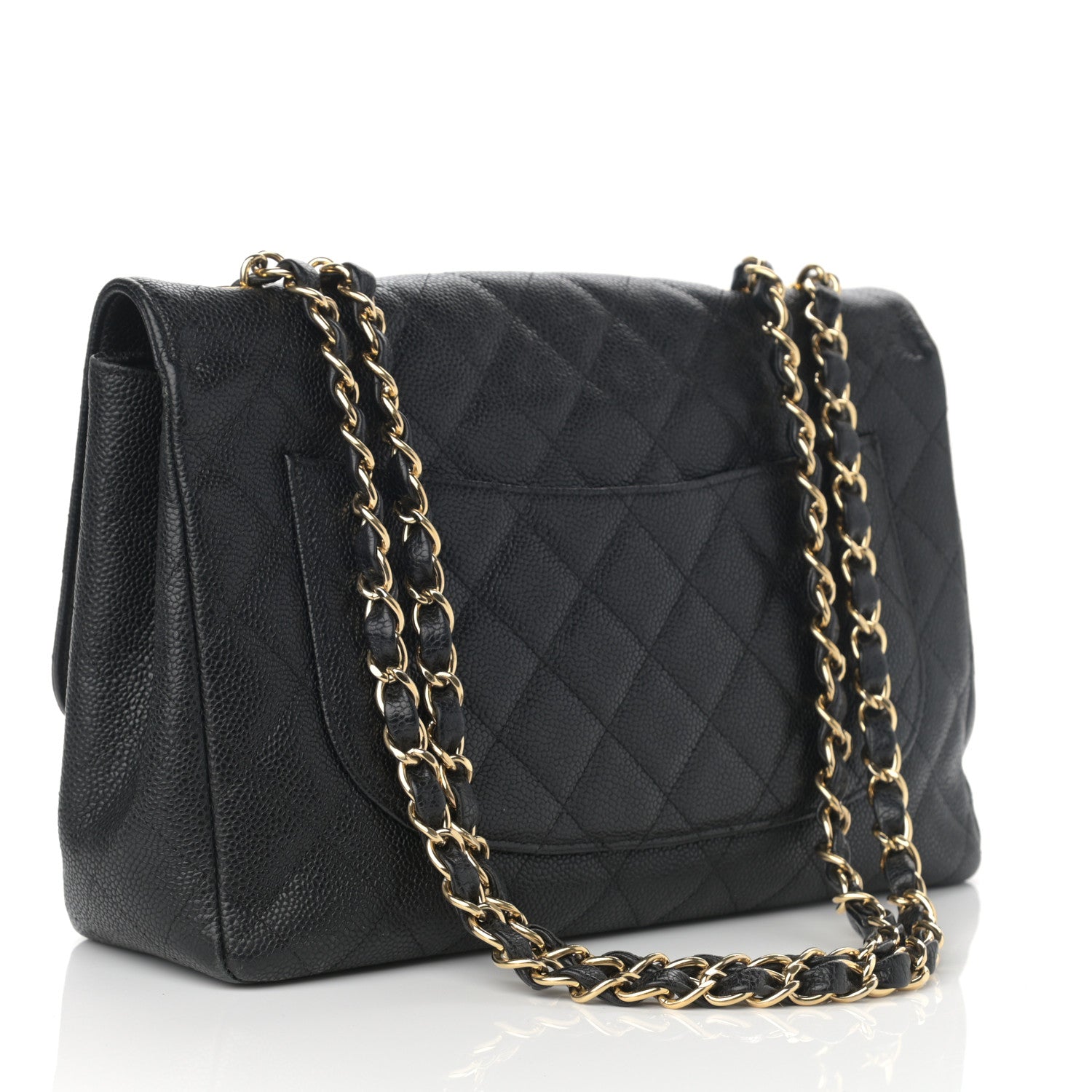 Chanel Caviar Quilted Jumbo Single Flap Black 2 of 14